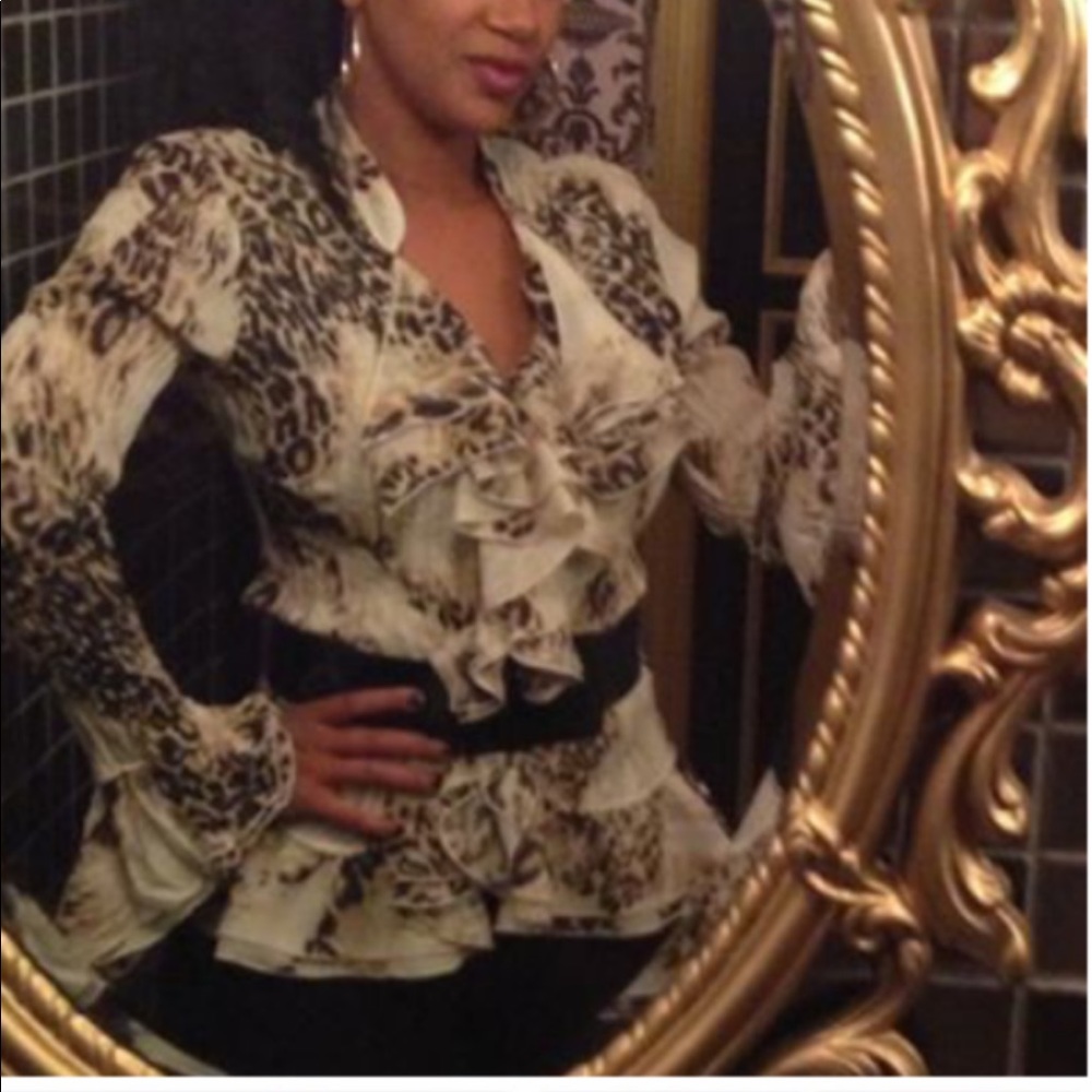 Leopard print blouse!